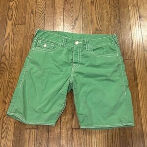 True Religion Mens Board Shorts Green Size 34